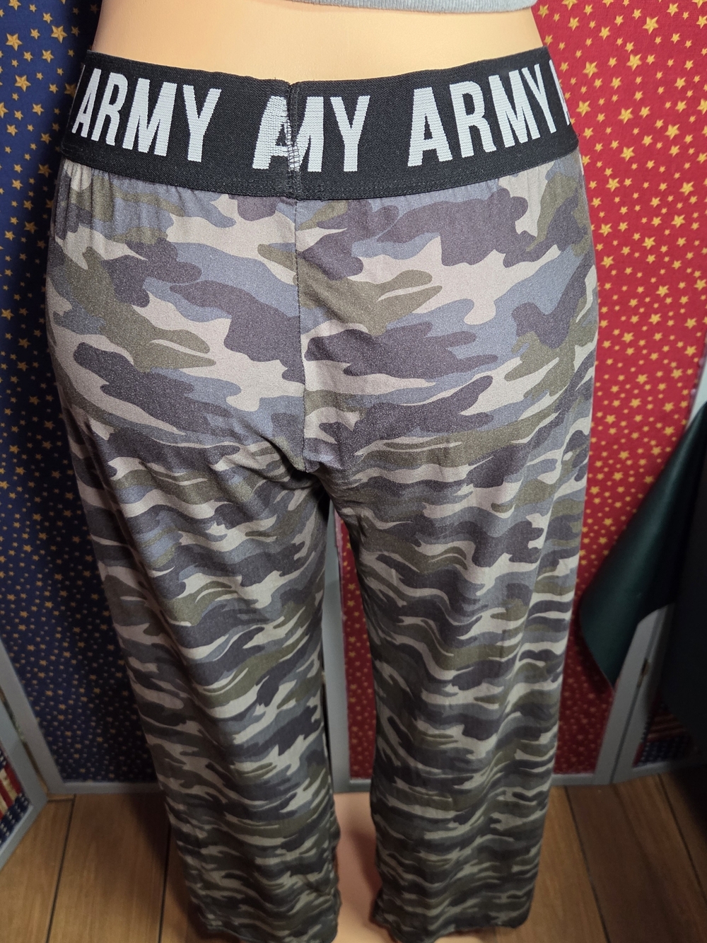 **ARMY Camouflage Lounge Pants with Branded Waistband** - Picture 3 of 4
